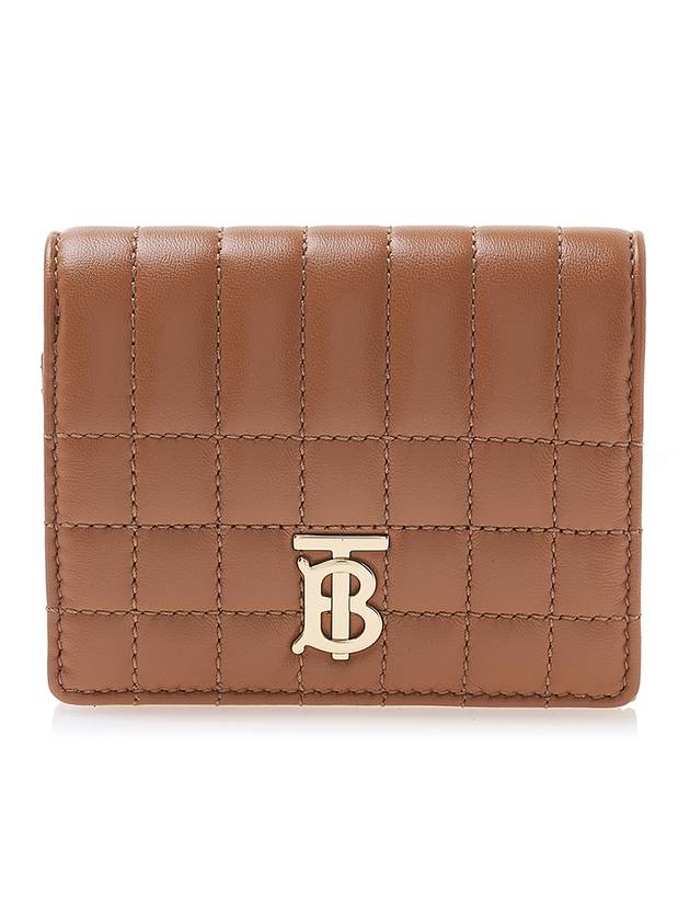 Burberry Quilted Leather Small Lola Half Wallet Brown