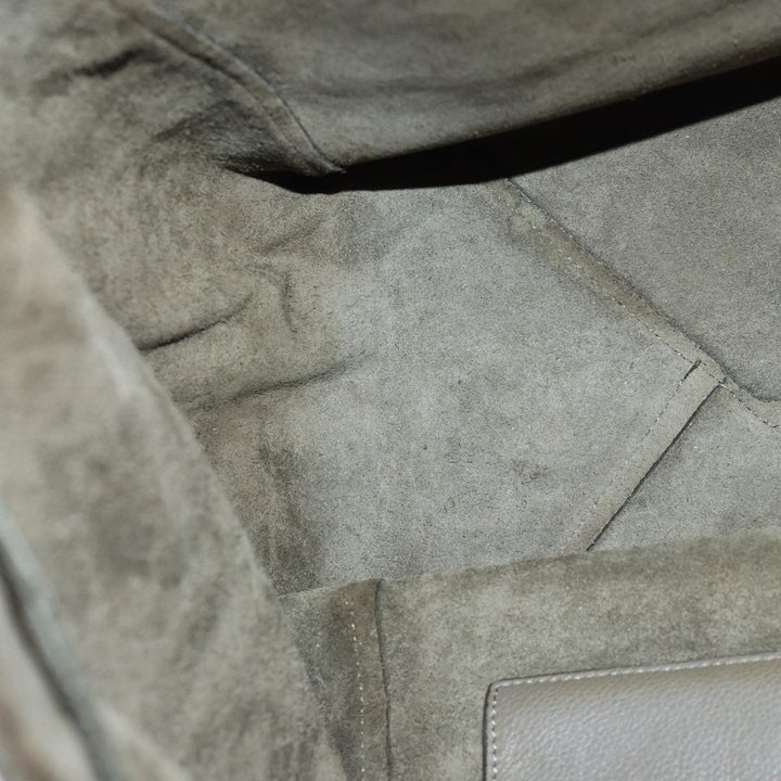 Top Quality Celine Cabas Phantom Small Tote Bag Leather Gray Gold Auth 85864