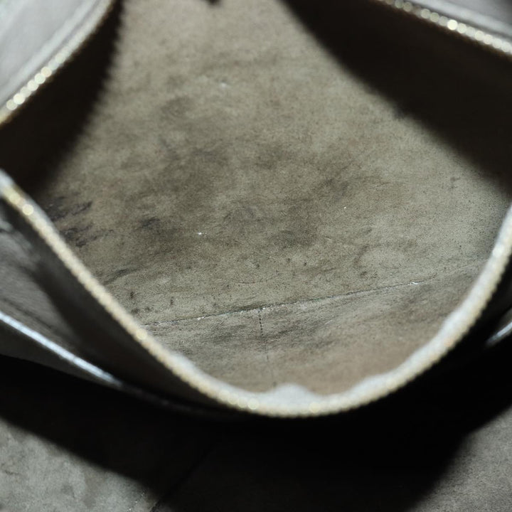 Celine Cabas Phantom Small Tote Bag Leather Gray Gold Auth 85864