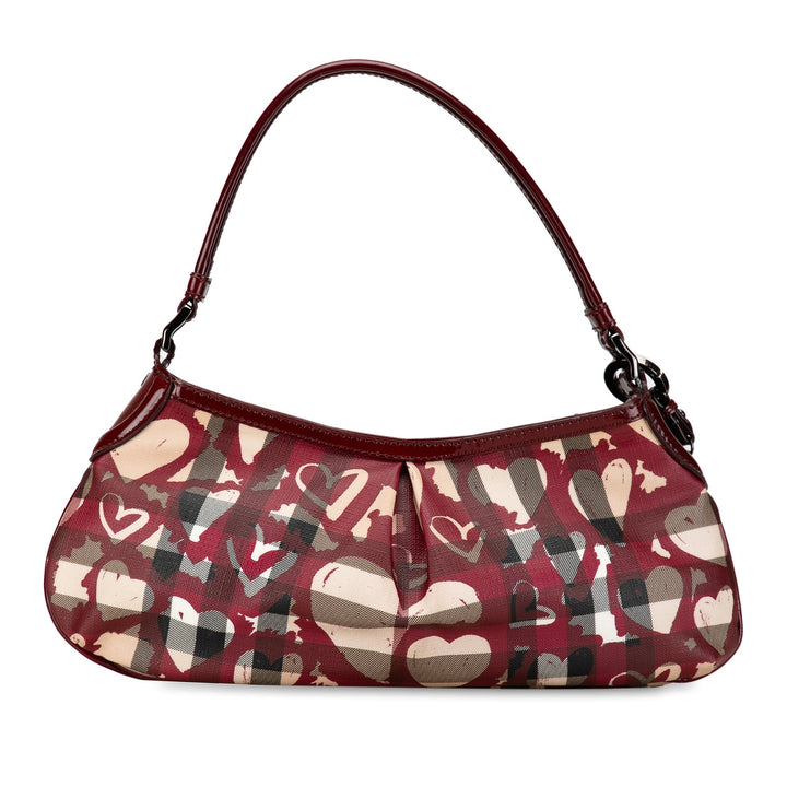 BURBERRY House Check Hearts Shoulder Bag
