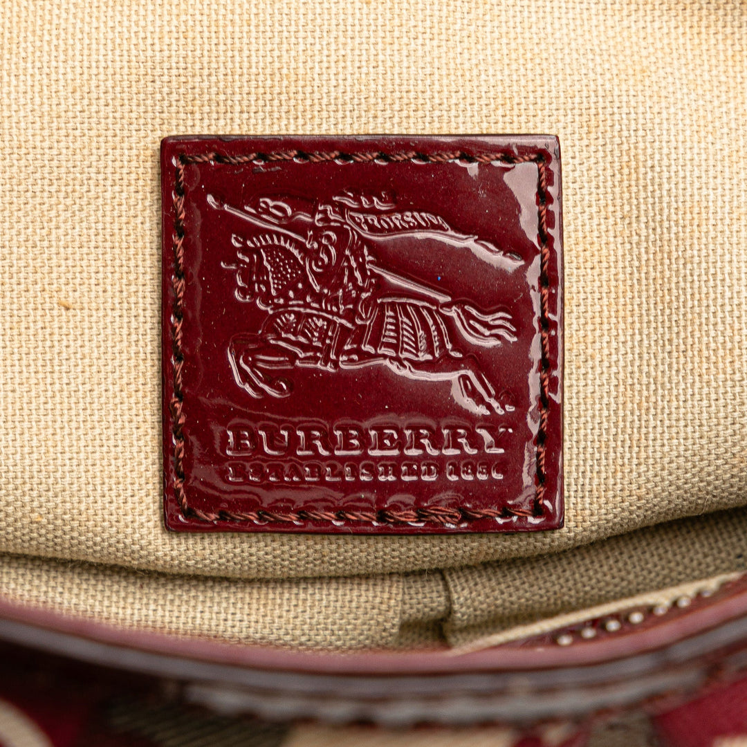 BURBERRY House Check Hearts Shoulder Bag