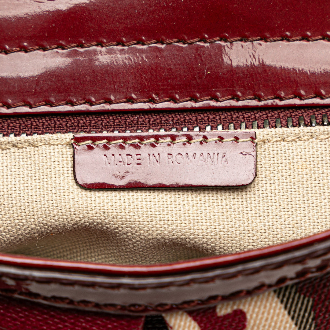 BURBERRY House Check Hearts Shoulder Bag