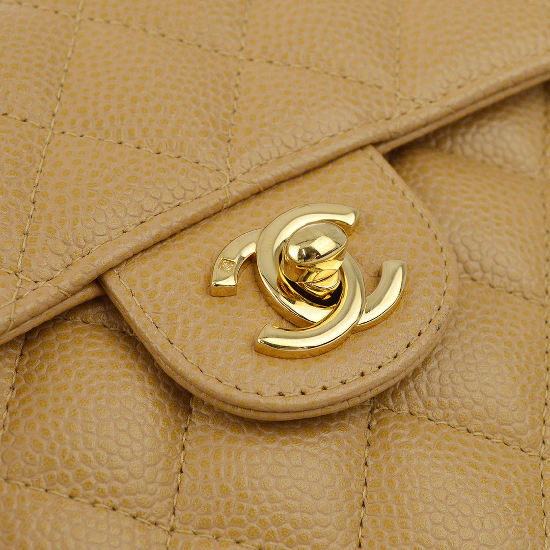 Top Quality Chanel Beige Caviar Mini Classic Square Flap Shoulder Bag 17