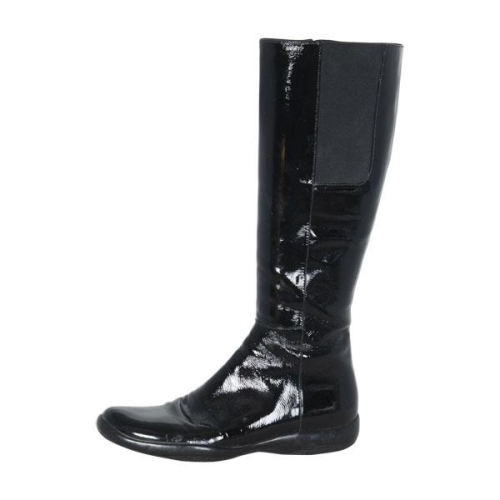 Prada Sport Patent Leather Mid-Calf Boots