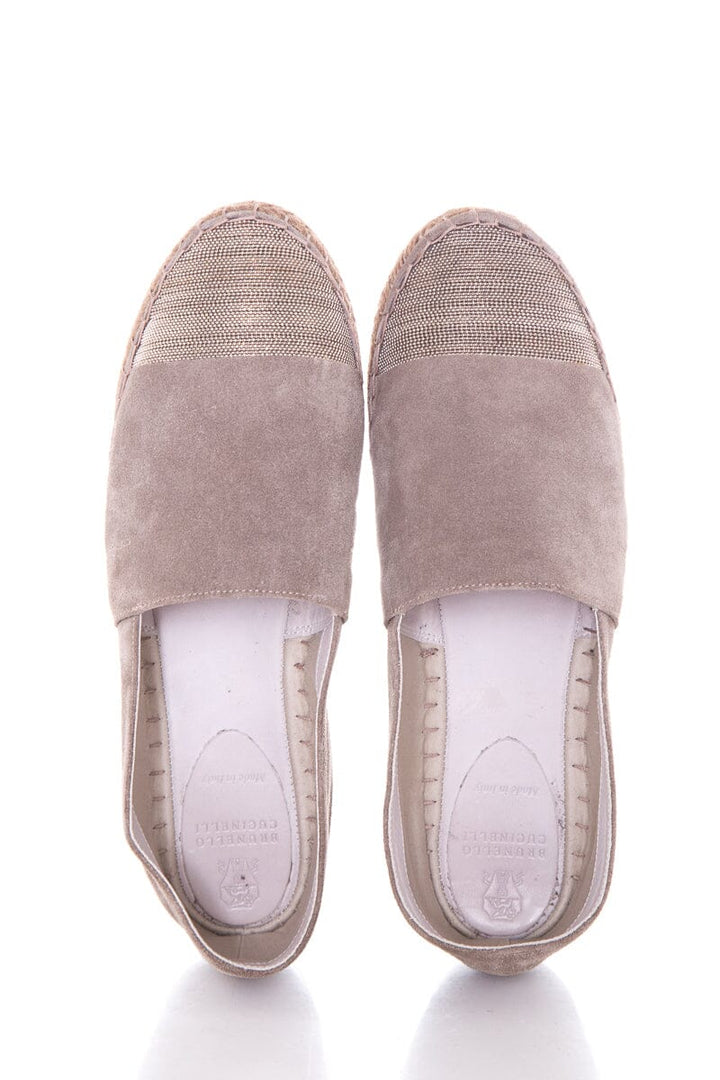 Brunello Cucinelli Taupe Suede Espadrille SZ 40.5