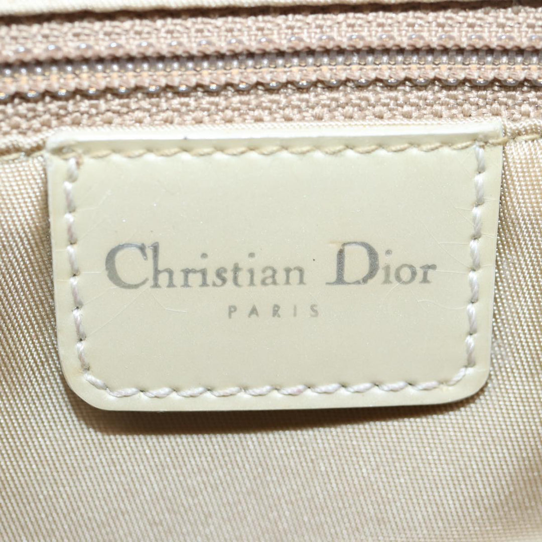 CHRISTIAN Top quality Dior Shoulder Bag Enamel White Auth 86173