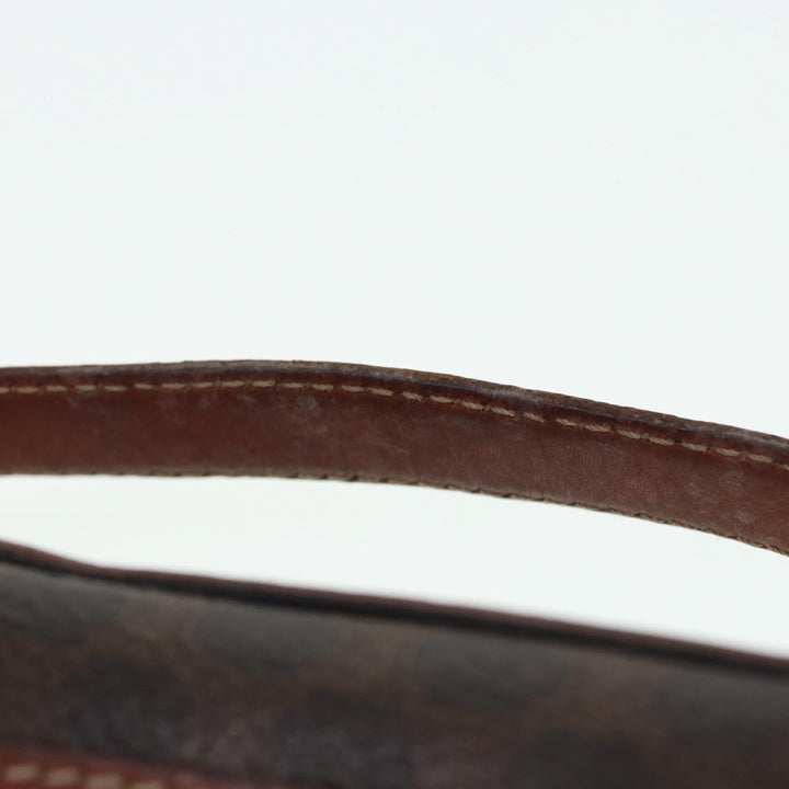 Celine Macadam Canvas Hand Bag PVC Leather 2way Brown Gold Auth 86428