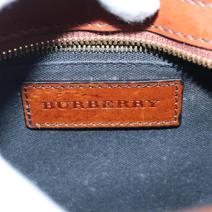 Burberry Nova Check Shoulder Bag Canvas Beige Gold Auth 86429