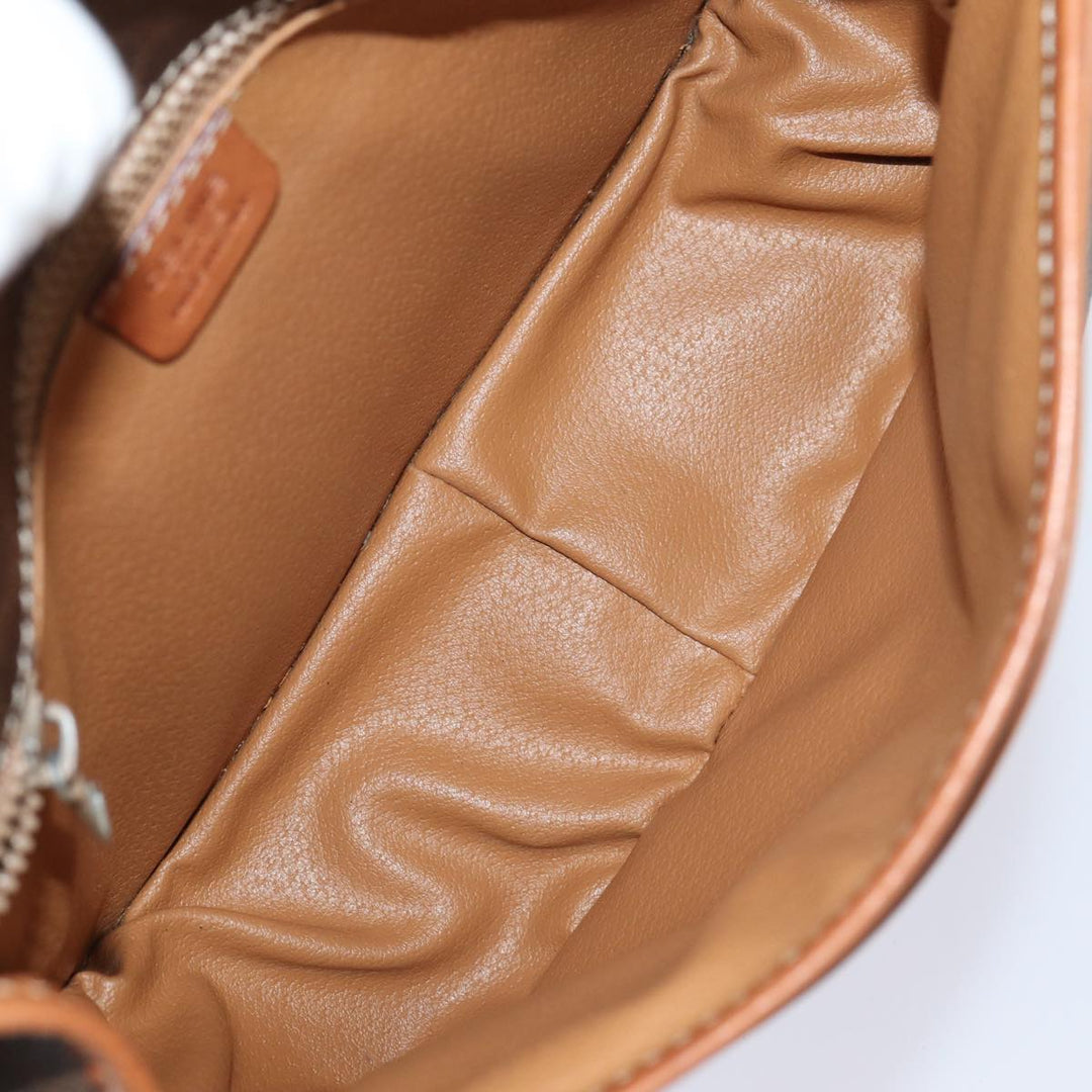 Celine Macadam Canvas Shoulder Bag 2Set Brown Auth 86463