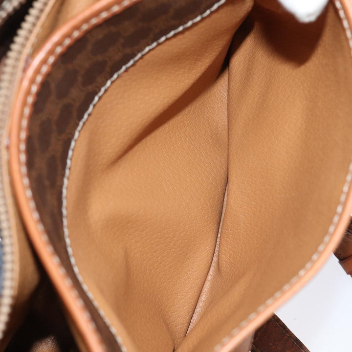 Celine Macadam Canvas Shoulder Bag 2Set Brown Auth 86463