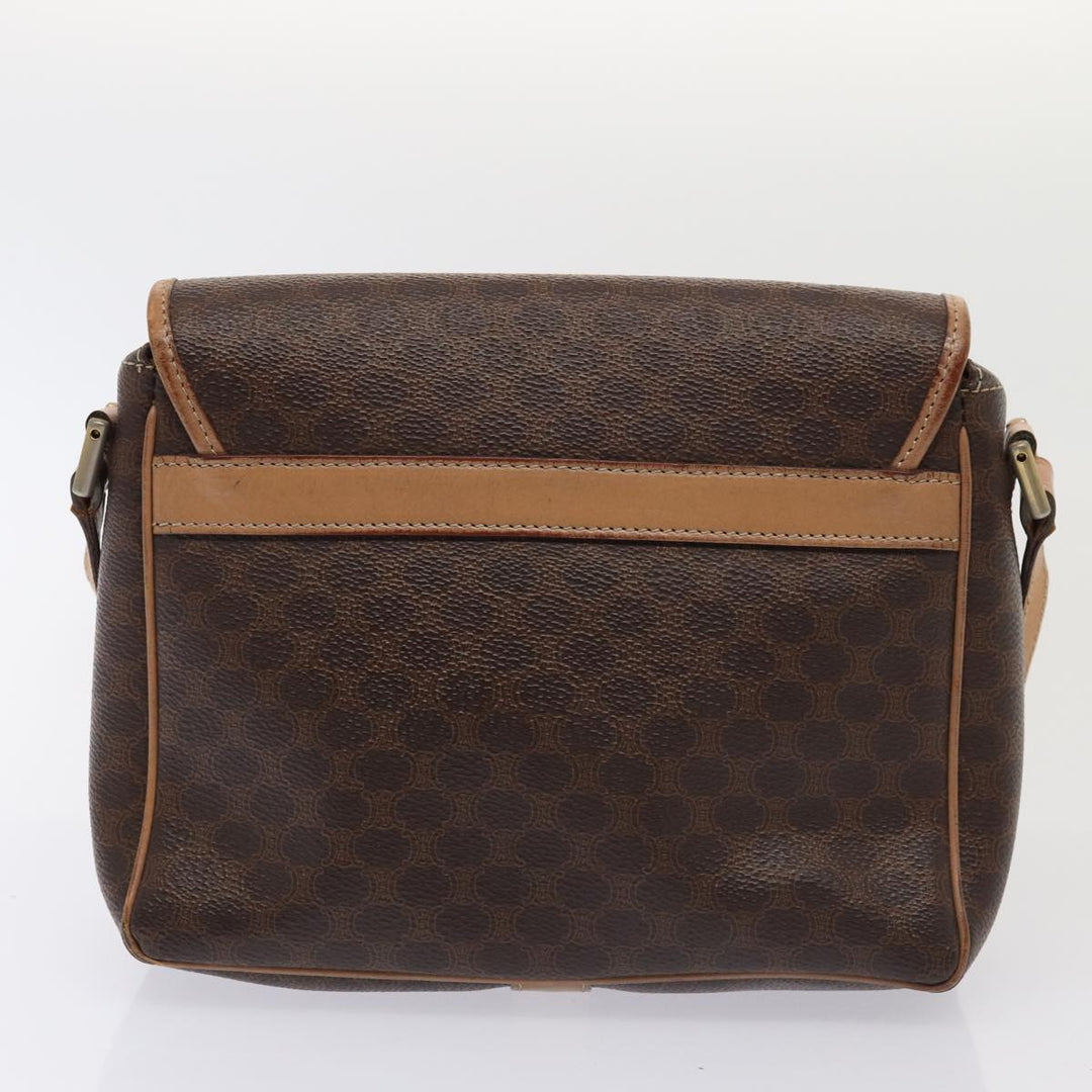 Celine Macadam Canvas Shoulder Bag 2Set Brown Auth 86463