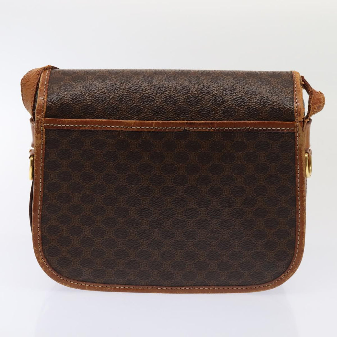 Celine Macadam Canvas Shoulder Bag 2Set Brown Auth 86463