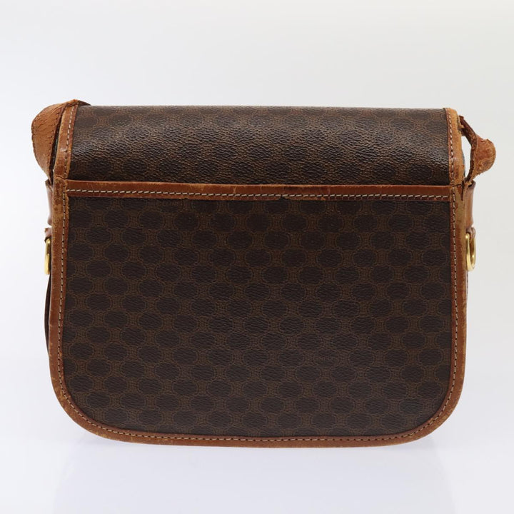 Celine Macadam Canvas Shoulder Bag 2Set Brown Auth 86463