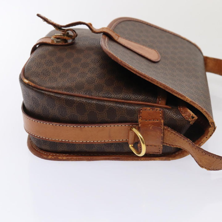 Celine Macadam Canvas Shoulder Bag 2Set Brown Auth 86463