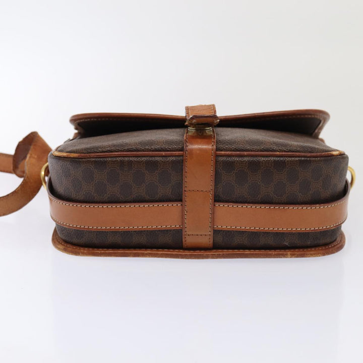 Celine Macadam Canvas Shoulder Bag 2Set Brown Auth 86463