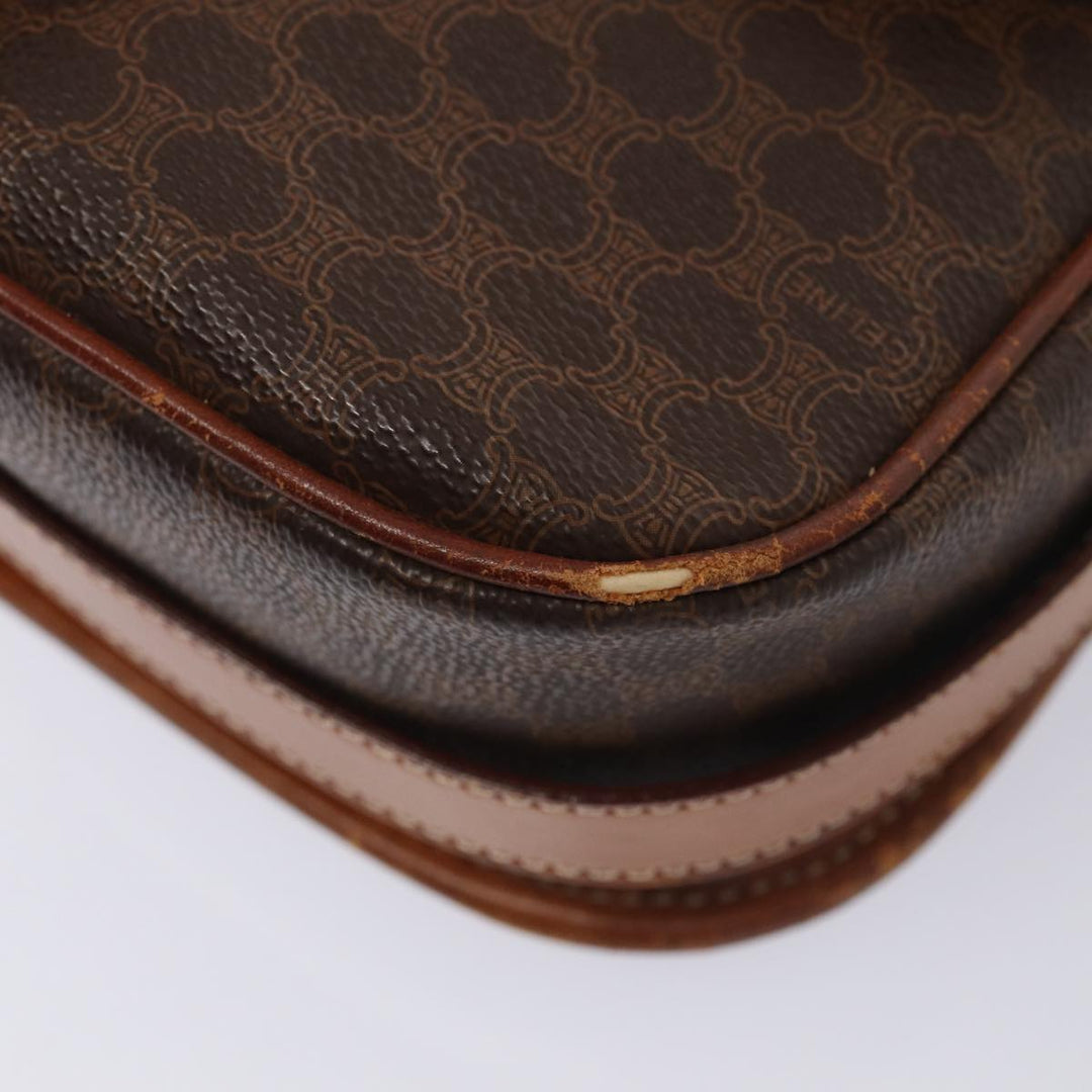 Celine Macadam Canvas Shoulder Bag 2Set Brown Auth 86463