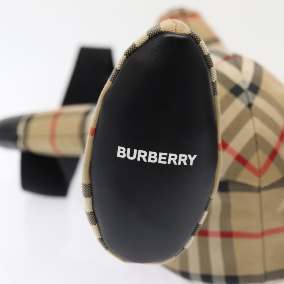 Burberry Nova Check Shoulder Bag Canvas Beige Auth 86482A