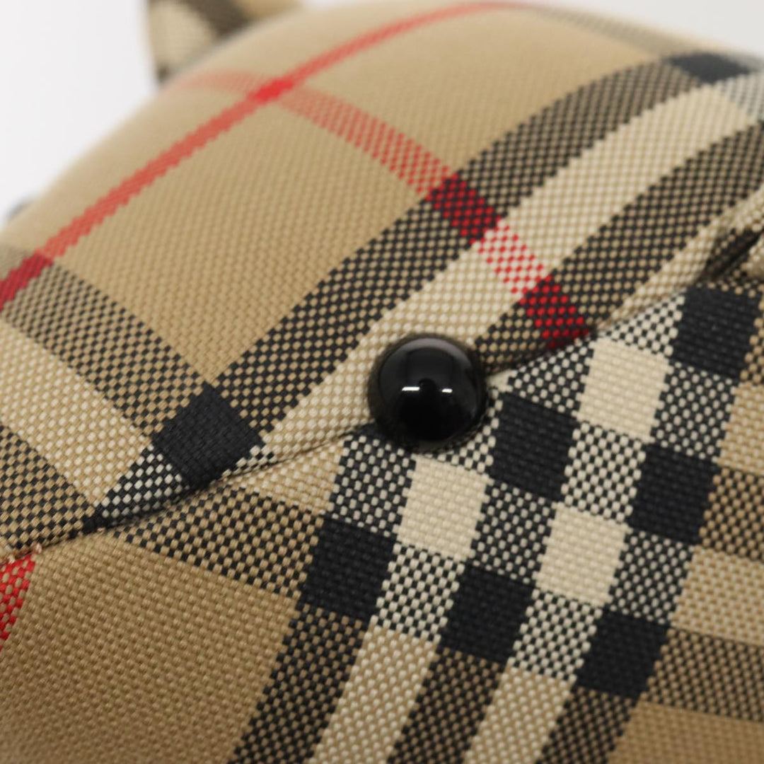 Burberry Nova Check Shoulder Bag Canvas Beige Auth 86482A