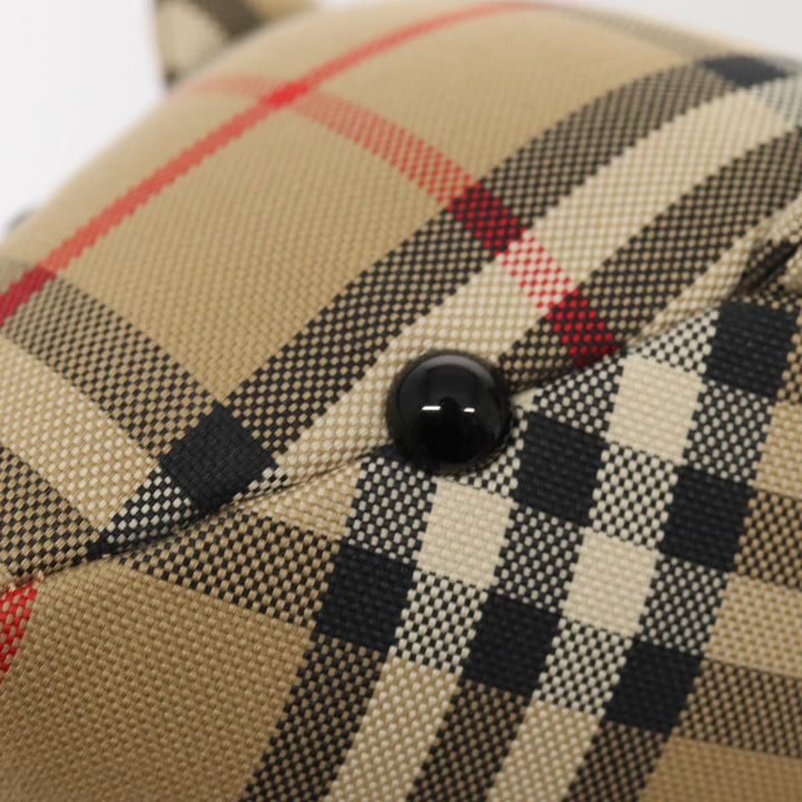 Burberry Nova Check Shoulder Bag Canvas Beige Auth 86482A
