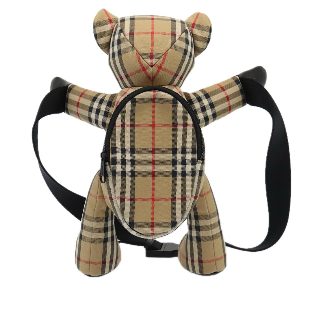 Burberry Nova Check Shoulder Bag Canvas Beige Auth 86482A