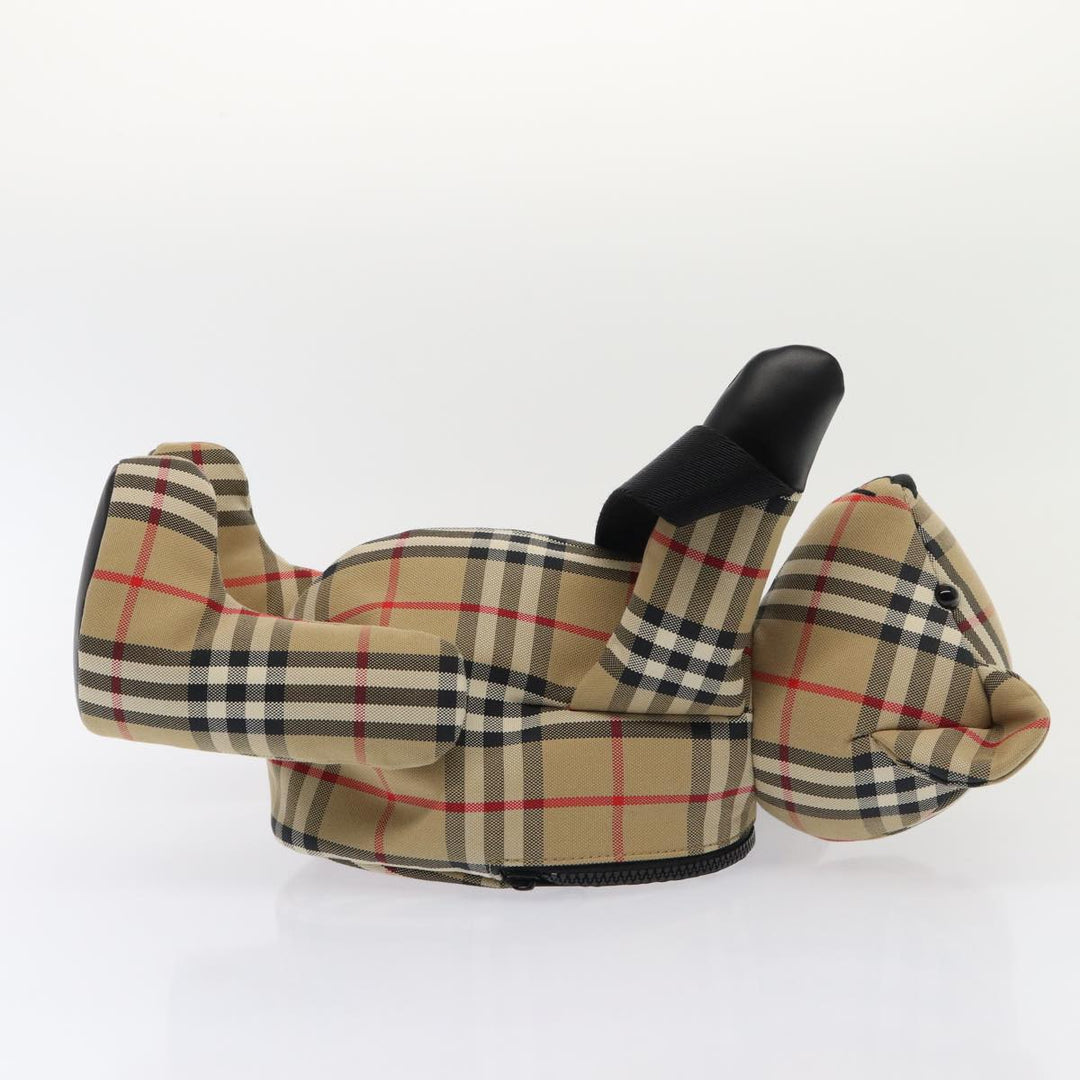 Burberry Nova Check Shoulder Bag Canvas Beige Auth 86482A