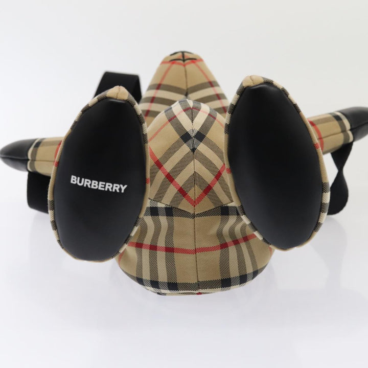 Burberry Nova Check Shoulder Bag Canvas Beige Auth 86482A