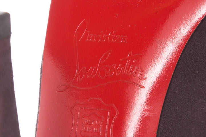 Christian Louboutin Eggplant Suede Pumps SZ 38.5