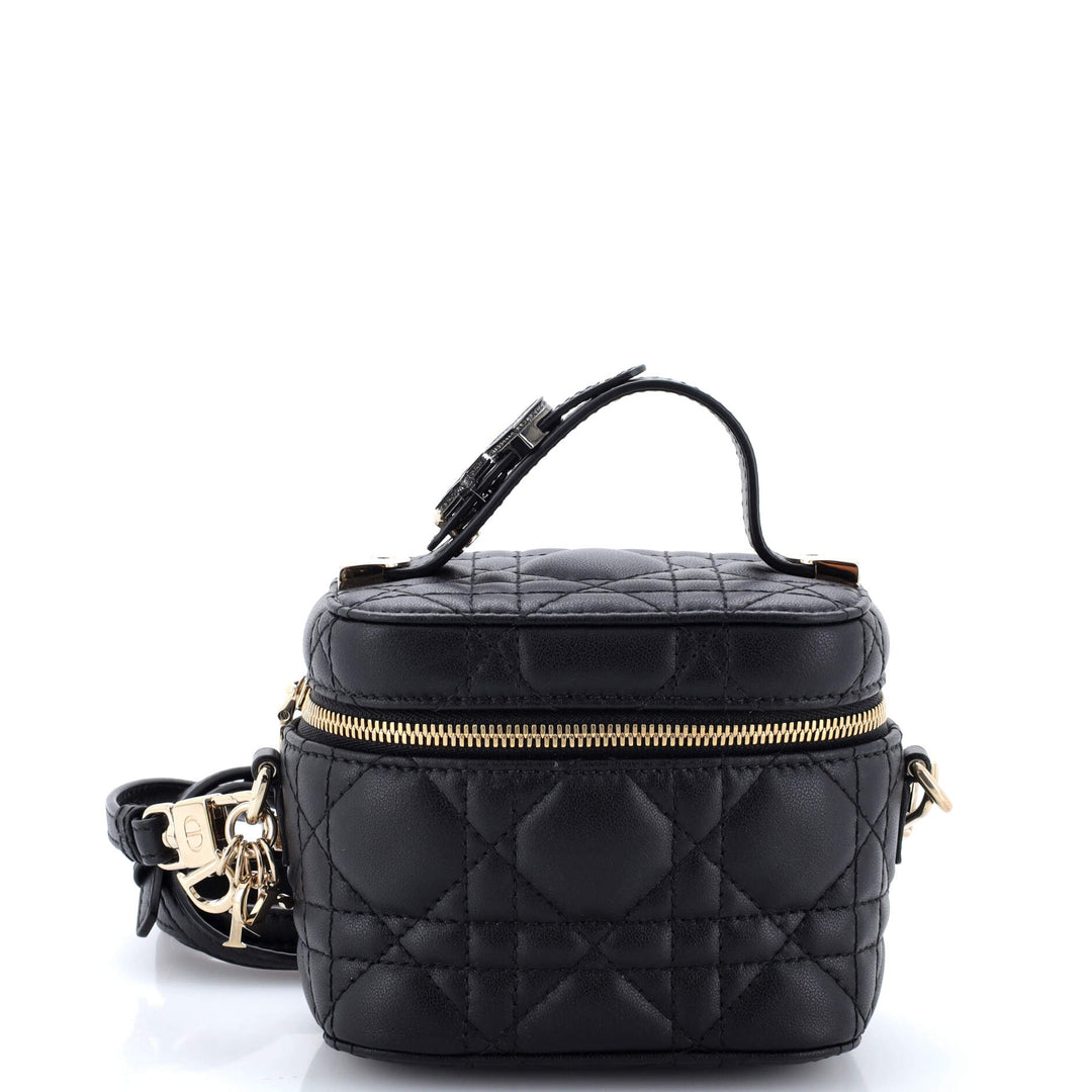 Top quality Dior Lady Top quality Dior Vanity Case Cannage Quilt Lambskin Micro