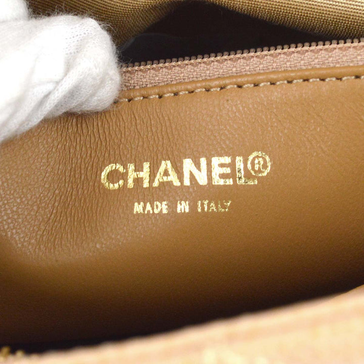 Top Quality Chanel 2001-2003 Medallion Tote Beige Caviar