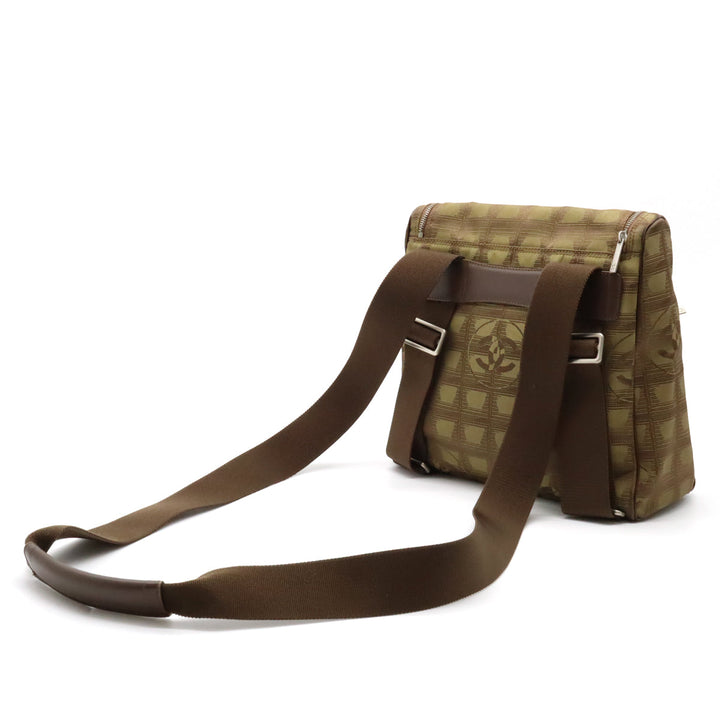 Top Quality Chanel New Label Line Rucksack Backpack 2WAY Nylon Jaguar Leather Curry A15958