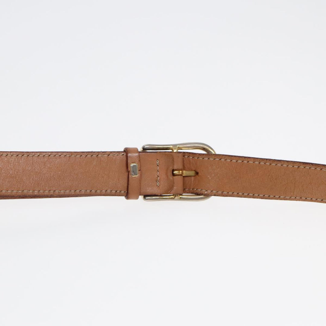 Celine Macadam Canvas Circle Shoulder Bag PVC Leather Gold Brown Auth 86835