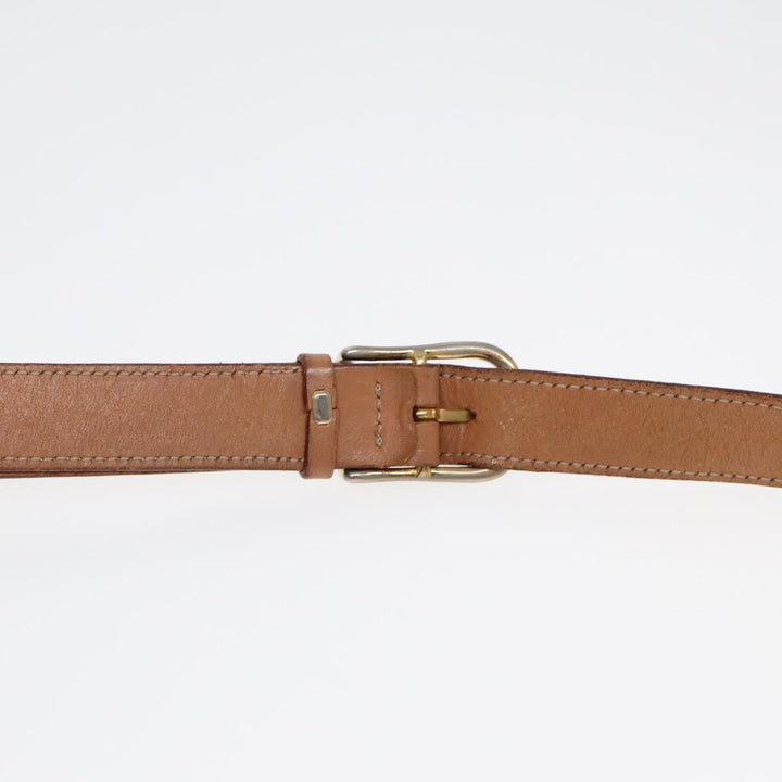 Celine Macadam Canvas Circle Shoulder Bag PVC Leather Gold Brown Auth 86835