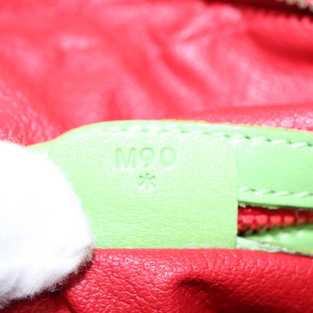 Celine Shoulder Bag Leather Pink Green gold Auth 86839