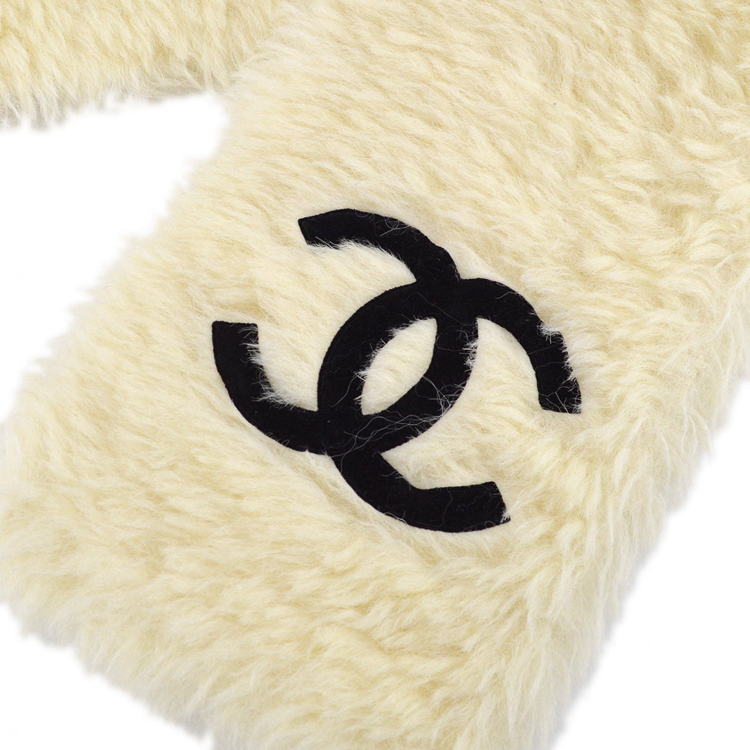 Top Quality Chanel Fur Shawl White Small New