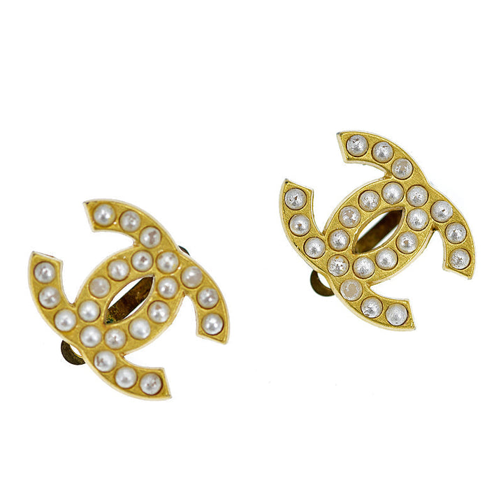 Chanel Pearl CC Earrings