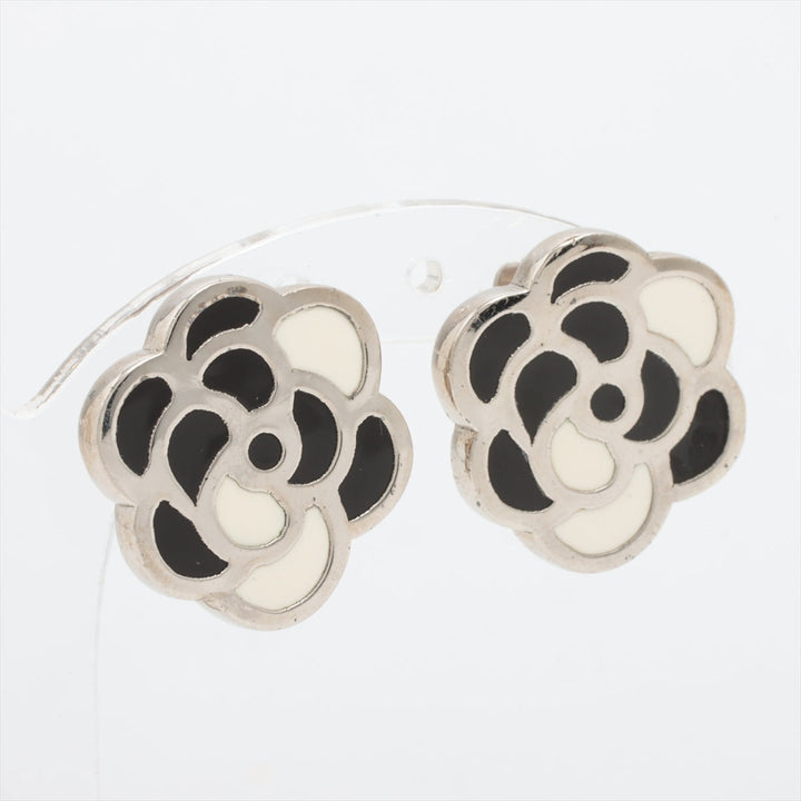 Top Quality Chanel Camera 98P ear rings for both ears metal silver,
