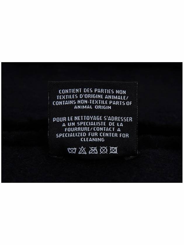 CC Lettering Shearling Cashmere Muffler Black Chanel