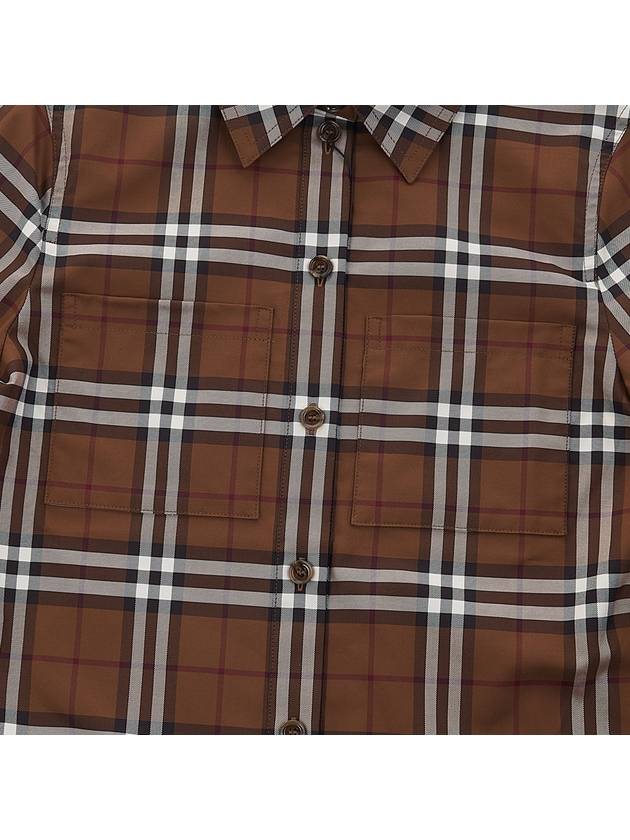 Burberry Vintage Check Cotton Long Sleeve Shirt Birch Brown