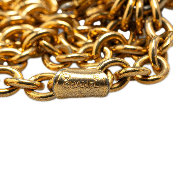Top Quality Chanel Coco Mark Bag Motif Necklace Gold