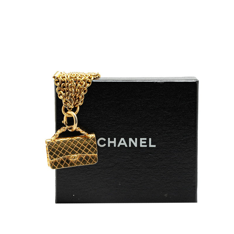 Top Quality Chanel Coco Mark Bag Motif Necklace Gold