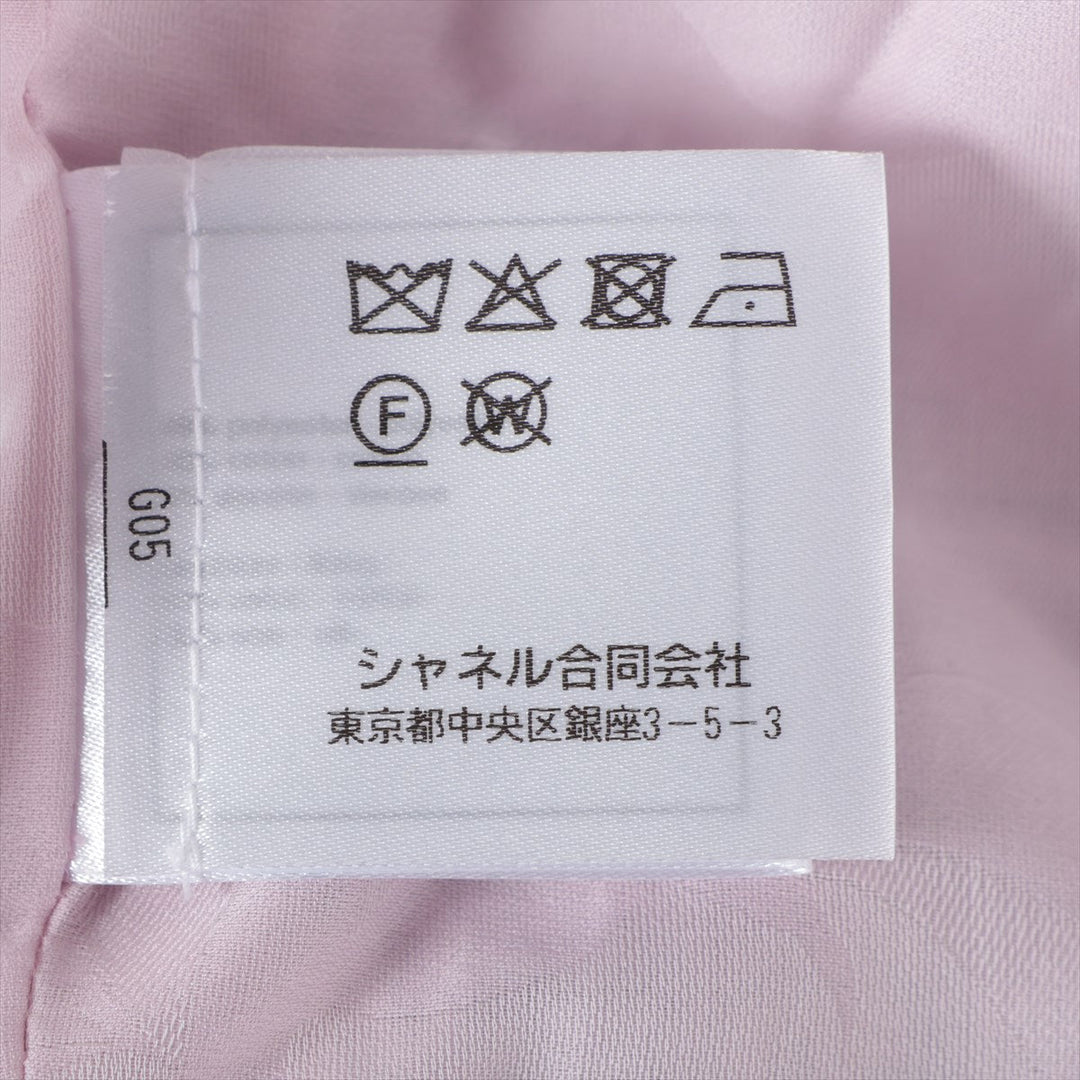 Top Quality Chanel Coconut Button 21S CottonPolyester Jacket 44  Pink√óGreen P70531 Twid Chaintree