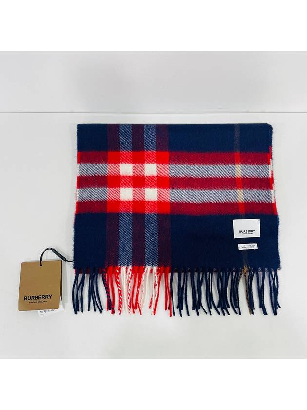 Burberry Classic Cashmere Scarf Navy Red