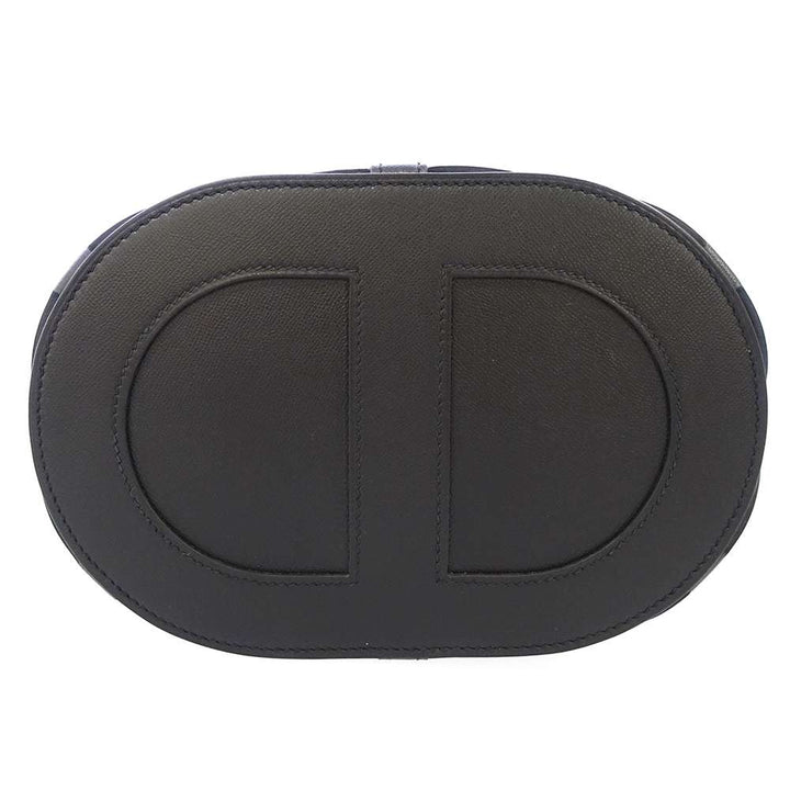 HERMES Chaine d'Ancre Black/blue Madame Calf Leather ・Silk