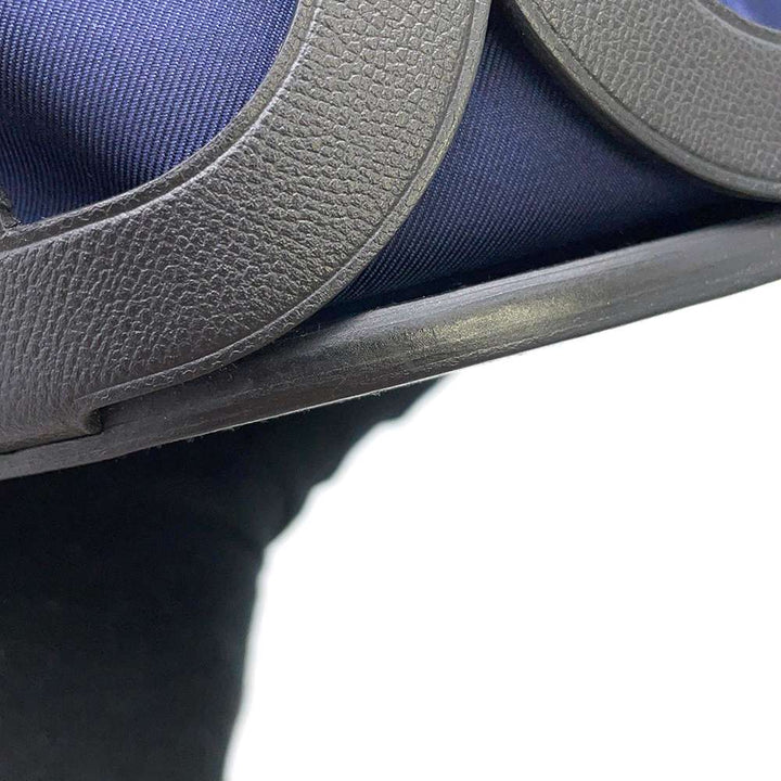 HERMES Chaine d'Ancre Black/blue Madame Calf Leather ・Silk