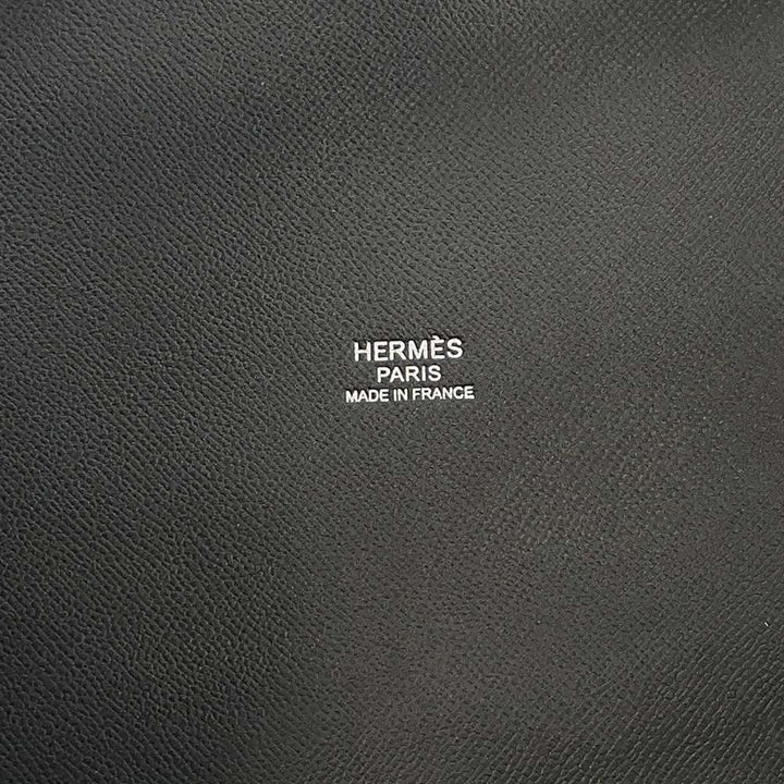 HERMES Chaine d'Ancre Black/blue Madame Calf Leather ・Silk