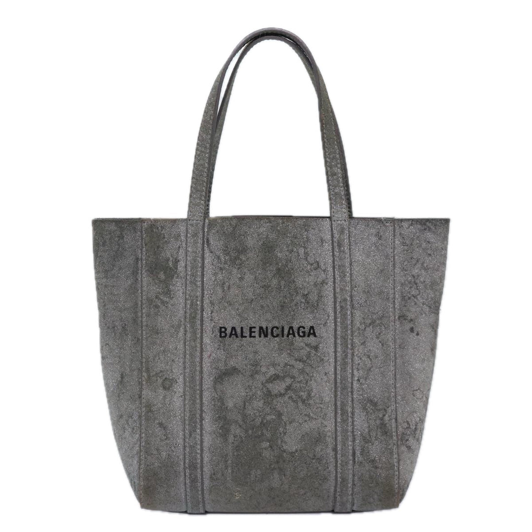 Top Quality Balenciaga Everyday Tote XXS Hand Bag Leather 2way Silver Silver Auth 87205