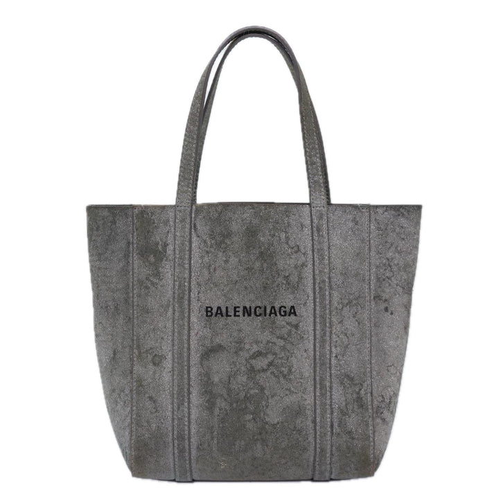 Top Quality Balenciaga Everyday Tote XXS Hand Bag Leather 2way Silver Silver Auth 87205