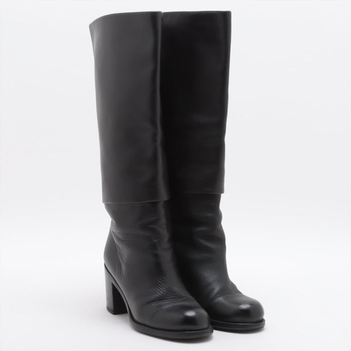Top Quality Chanel Coco Leather Long Boots 36  Black G27808 Lift