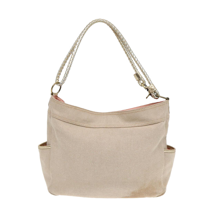 Burberry Blue Label Shoulder Bag Canvas Beige Auth 87317