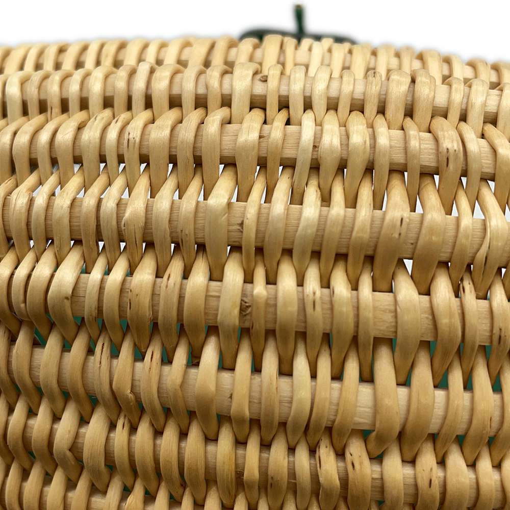 Hermes fishing basket VertVeron/Natural Swift Leather Straw